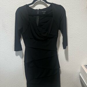 White House Black Market Black Long Sleeve Dress